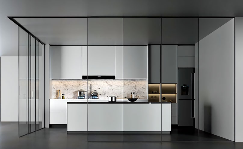 Perfect System Automatic Sliding 5 Door Telescopic Partitions